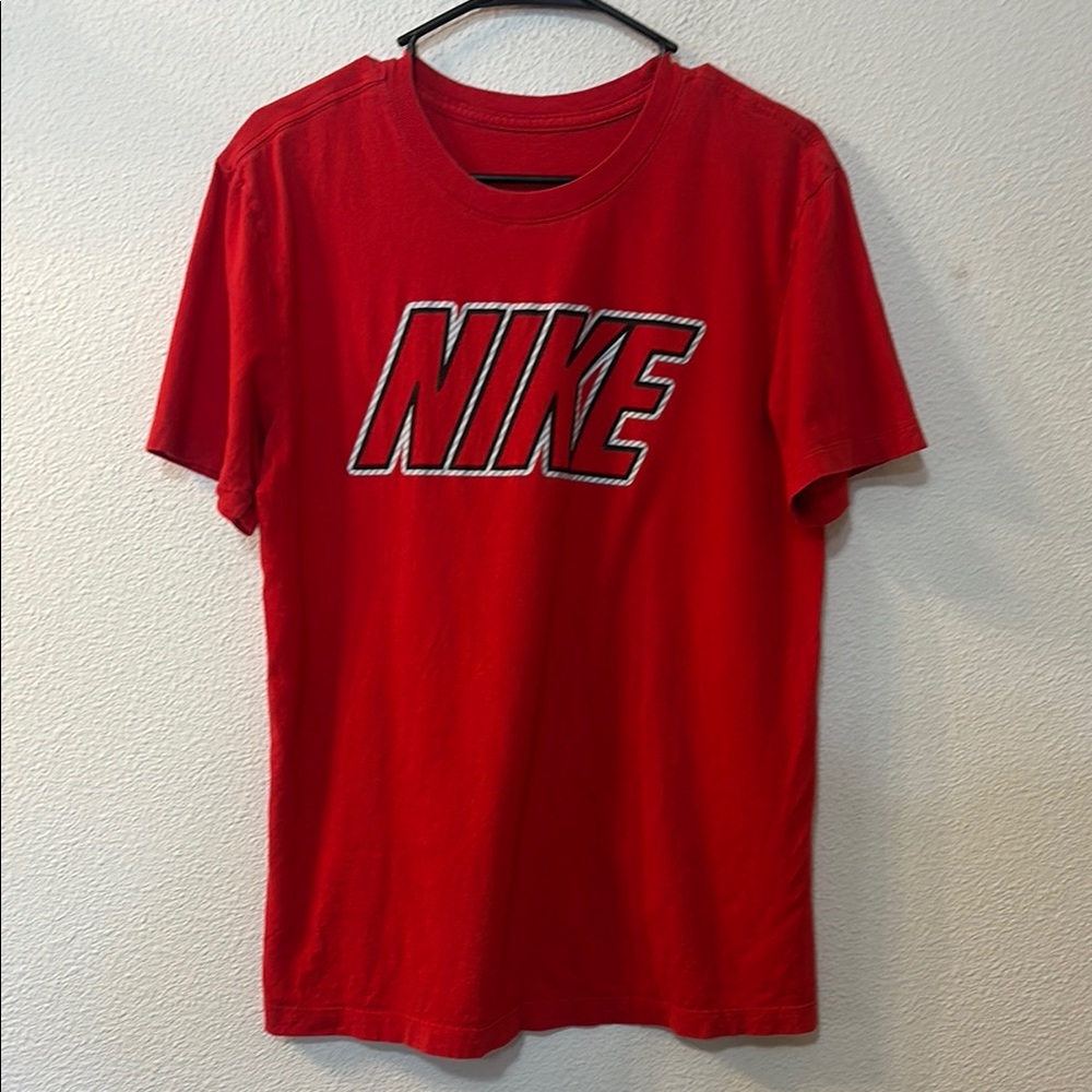 Nike Red Short Sleeve Tees Athletic Wear